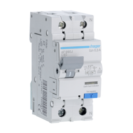RCBO 1P+N 6kA C-40A 300mA A Class AF990J Hager