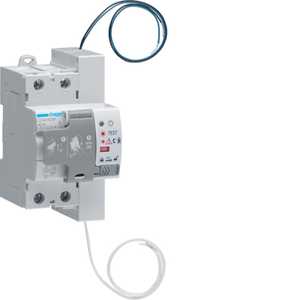 Hager CDA240SP FI-Schutzschalter 2-polig 6kA 40A 30mA Typ A 