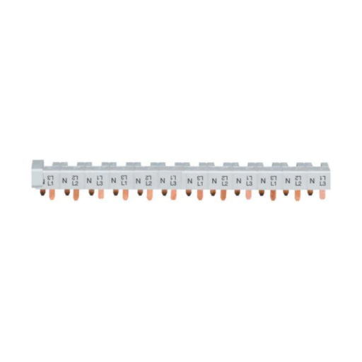 Busbar 4P 63A 10mm² pin connection KBN663A 12M for 1P+N MCB Hager