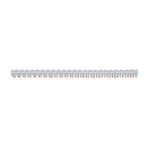Hager KBN663C Phasenschiene 4 polig, mit Stiftanschluss, 10 mm², 63A, 13 M für FI-Schutzschalter 1P+N