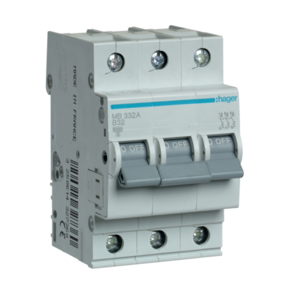 Hager MB332A LS-Schalter 3 polig 6kA B-32A 3M