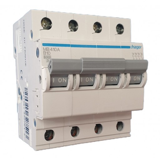 Hager MB410A LS-Schalter 4 polig 6kA B-10A 4M