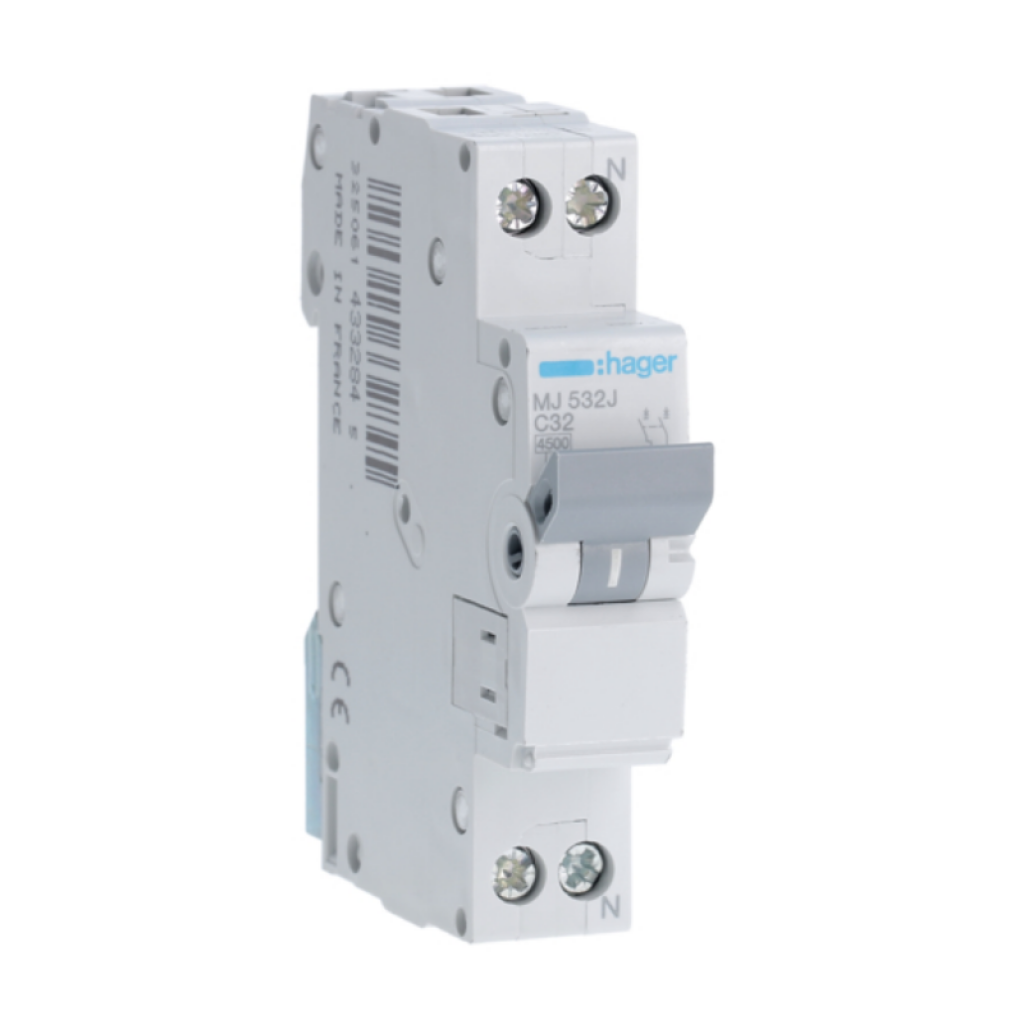 Hager MJ532 LS-Schalter 1P+N 4.5kA C-32A 1M