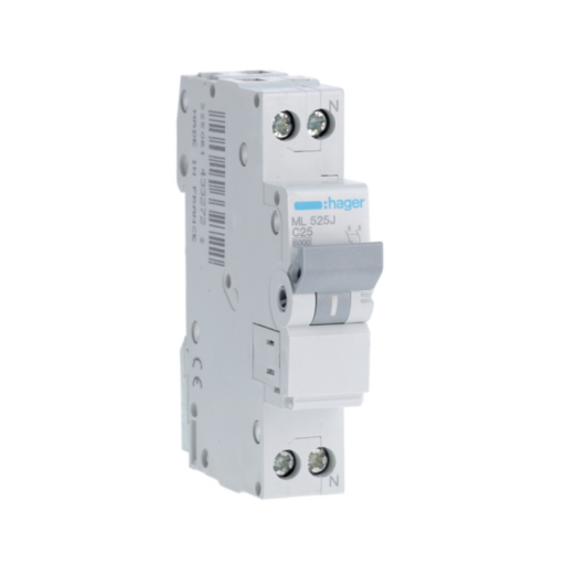 Hager ML525J LS-Schalter 1P+N 6kA C-25A 1M 