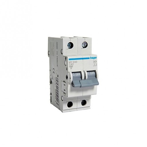 Hager MY240 LS-Schalter 2 polig 4.5kA C-40A 2M
