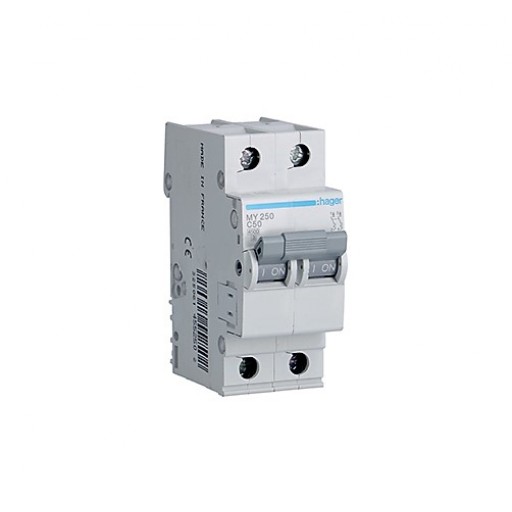 Hager MY250 LS-Schalter 2 polig 4.5kA C-50A 2M 