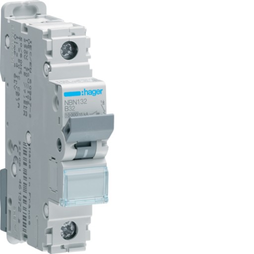 MCB 1P 10kA B-32A 1M NBN132 Hager