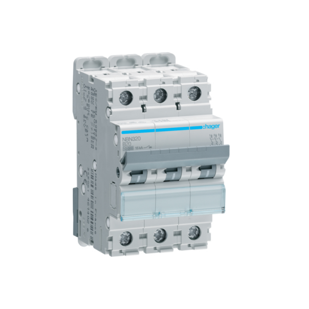 Hager NBN320 LS-Schalter 3 polig 6kA B-20A 3M 