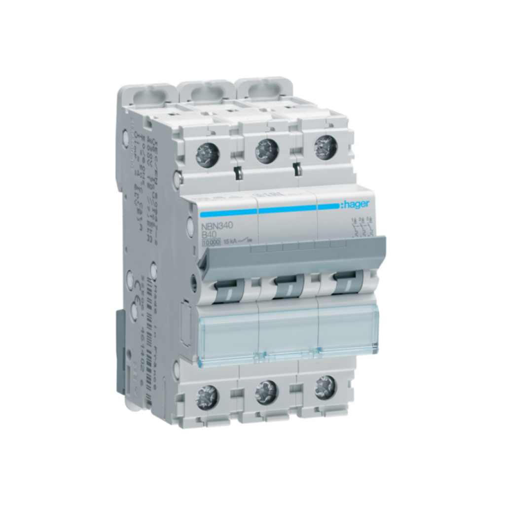 Hager NBN340 LS-Schalter 3 polig 10kA B-40A 3M 