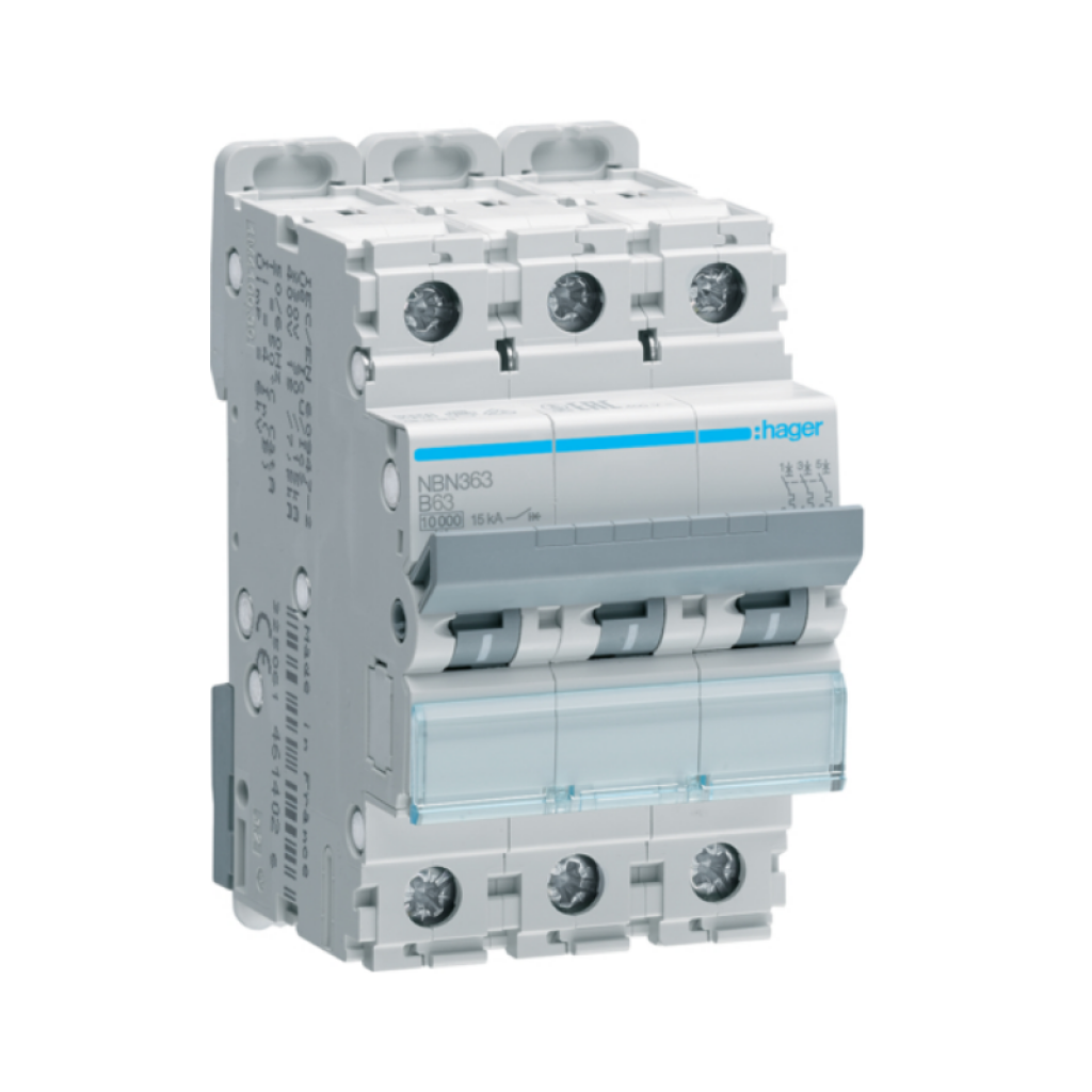 Hager NBN363 LS-Schalter 3 polig 10kA B-63A 3M 