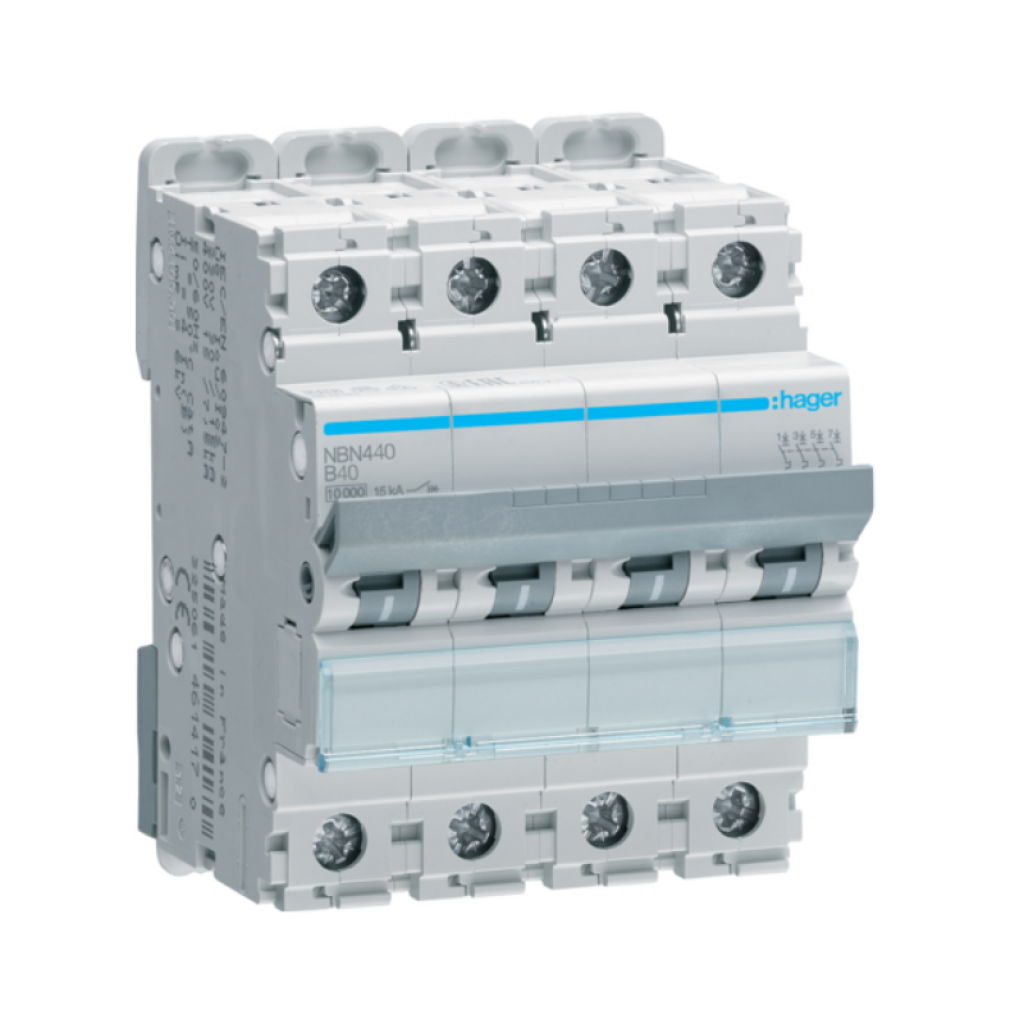 Hager NBN440 LS-Schalter 4 polig 10kA B-40A 4M 