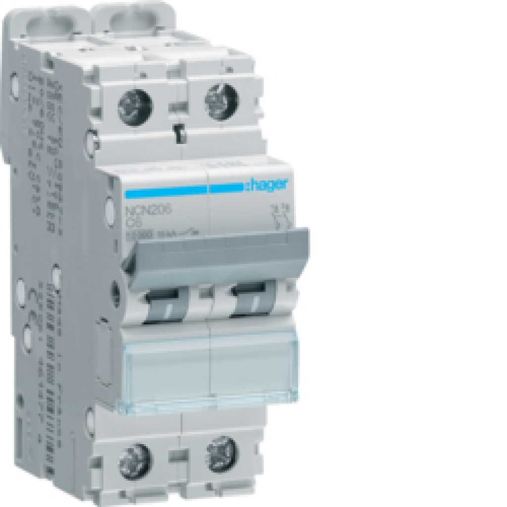 Hager NCN206 LS-Schalter 2 polig 10kA C-6 2M 