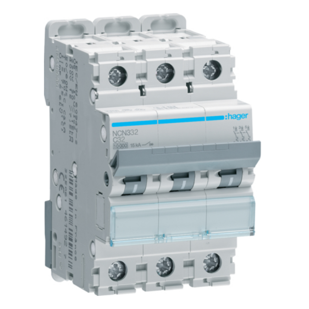 Hager NCN332 LS-Schalter 3 polig 10kA C-32A 3M