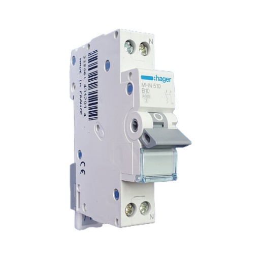 Hager MHN510 LS-Schalter 1P+N 4.5kA B-10A 1M
