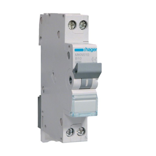 MCB 1P+N 6kA B-10A 1M MKN510 Hager