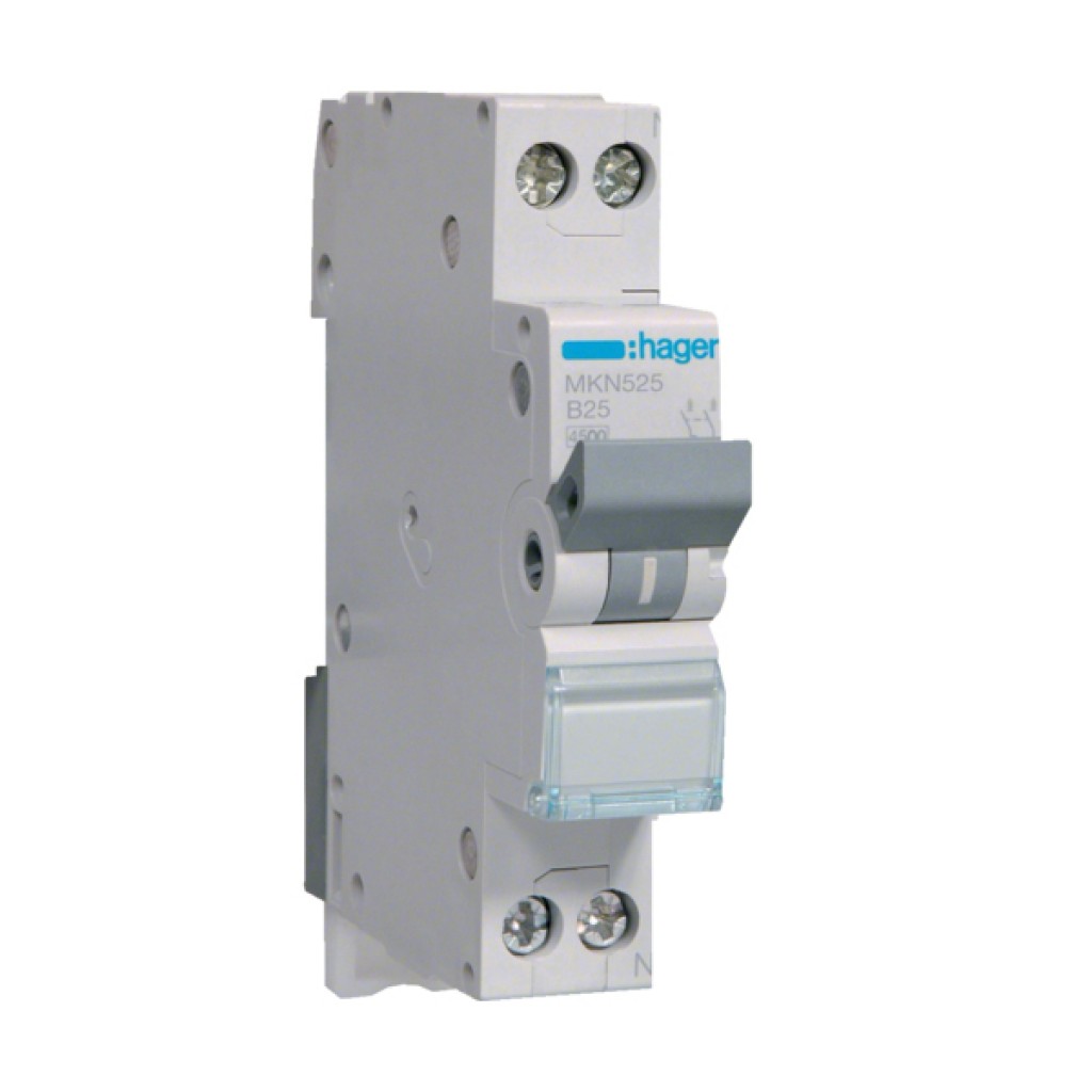 Hager MKN525 LS-Schalter 1P+N 6kA B-25A 1M 