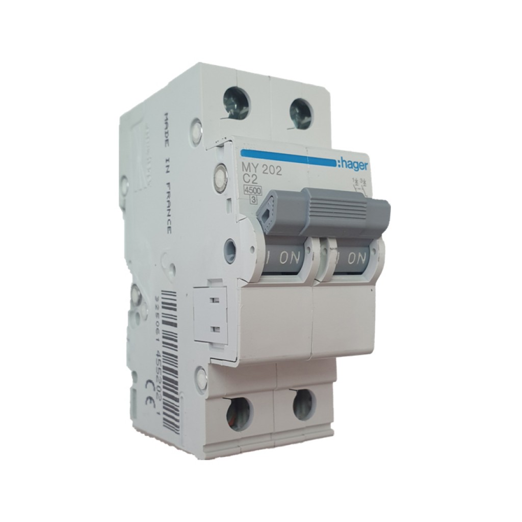 Hager MY202 LS-Schalter 2 polig 4.5kA C-2A 2M