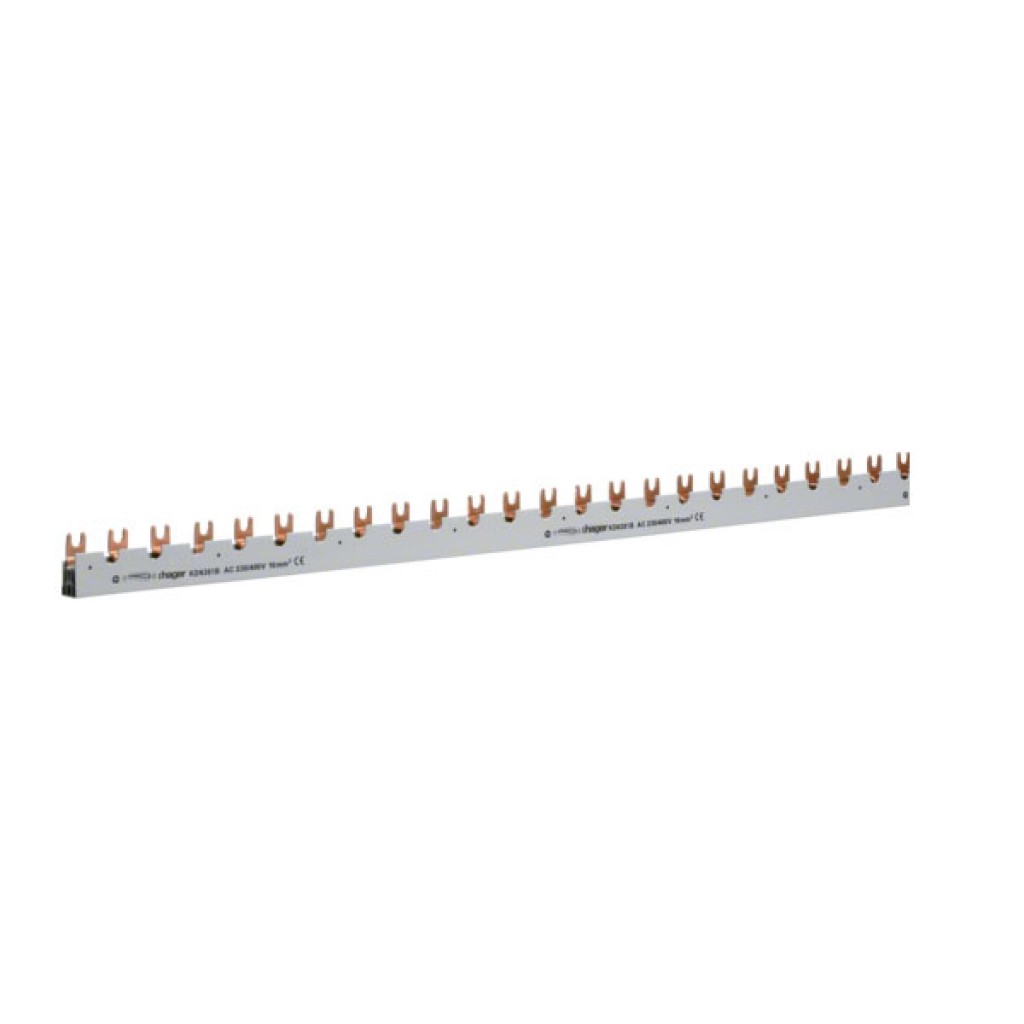  Busbar 3P + auxiliary switch 80A fork 16mm² 39M KDN381B Hager
