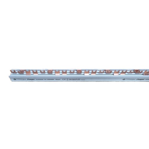Hager KDN480B Phasenschiene 4 polig mit Gabelanschluss 16mm² 80A 57 Module