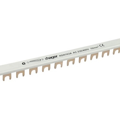 Busbar 1P 63A fork 10mm² 12M KDN163A Hager