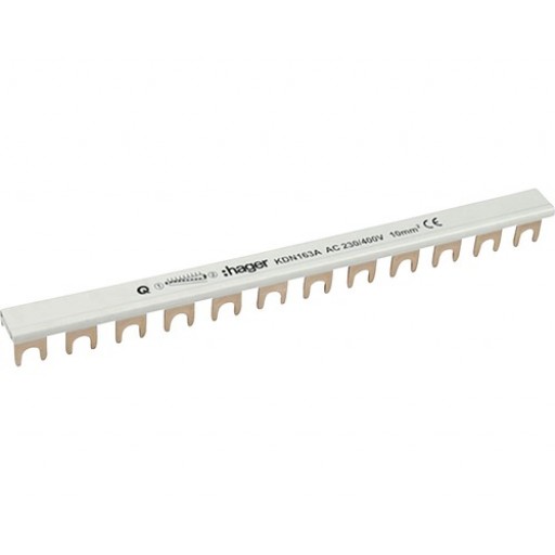 Busbar 1P 63A fork 10mm² 12M KDN163A Hager