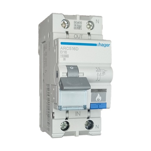 AFDD 1P+N B-16A 10kA 2M ARC516D Hager