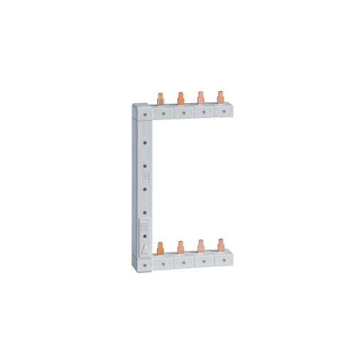 Hager Phasenschiene 4-polig, 2-reihig 125mm, links/rechts (sym.)  vertikal KCF663S