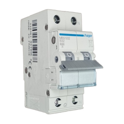 Hager MBS532 LS-Schalter 1P+N 6kA B-32A 2M QC 