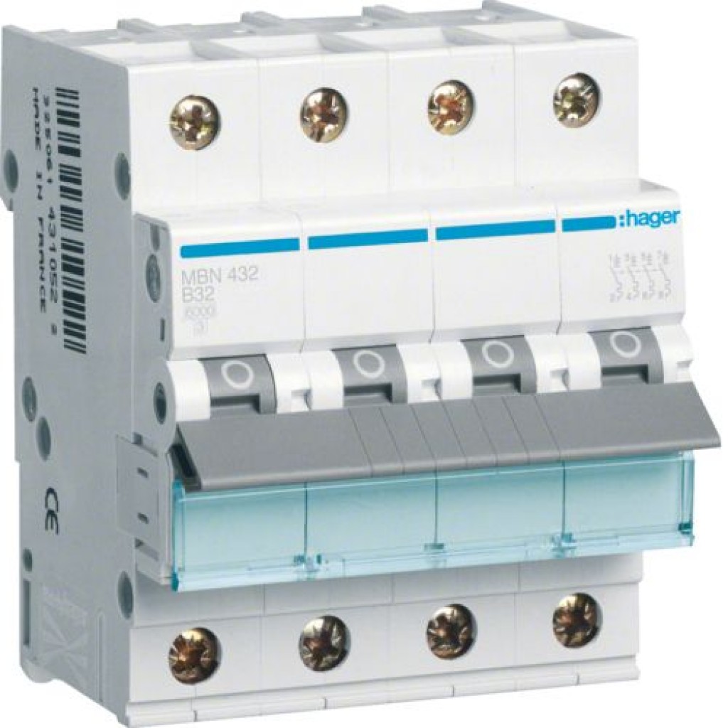 Hager MBN432 LS-Schalter 4 polig 6kA B-32A 4M