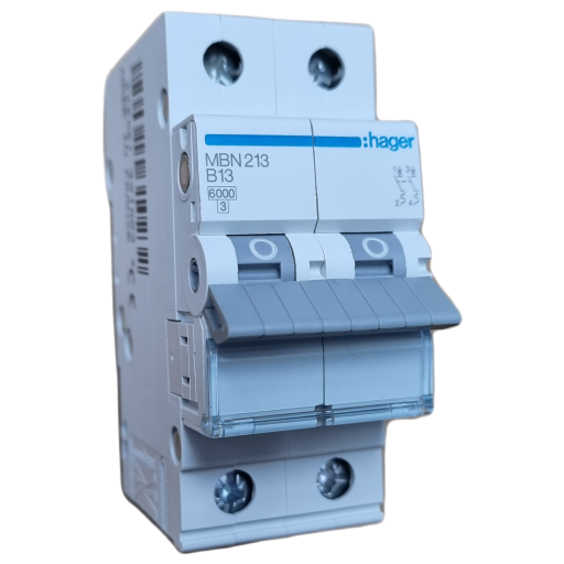 Hager MBN213 LS-Schalter 2 polig 6kA B-13A 2M