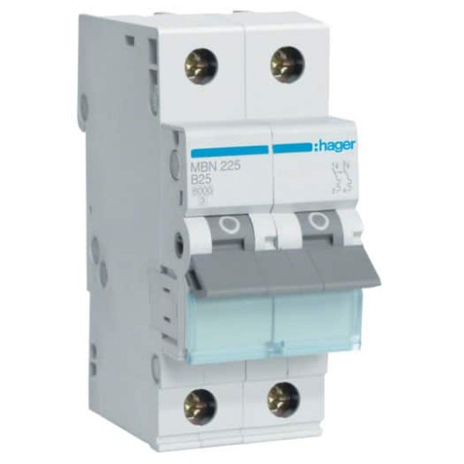 Hager MBN225 LS-Schalter 2 polig 6kA B-25A 2M 