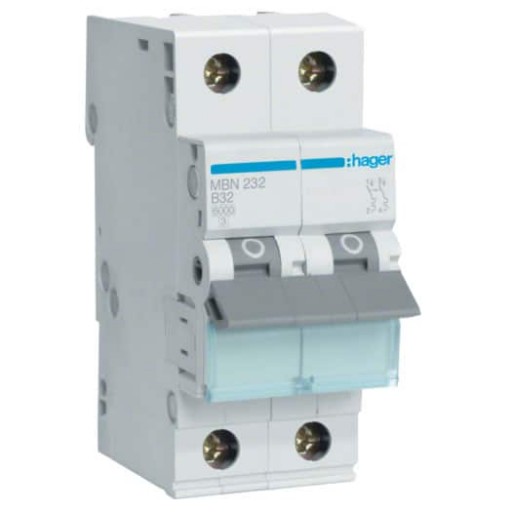 Hager MBN232 LS-Schalter 2 polig 6kA B-32A 2M