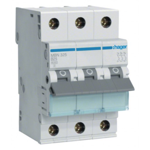 Hager MBN325 LS-Schalter 3 polig 6kA B-25A 3M 