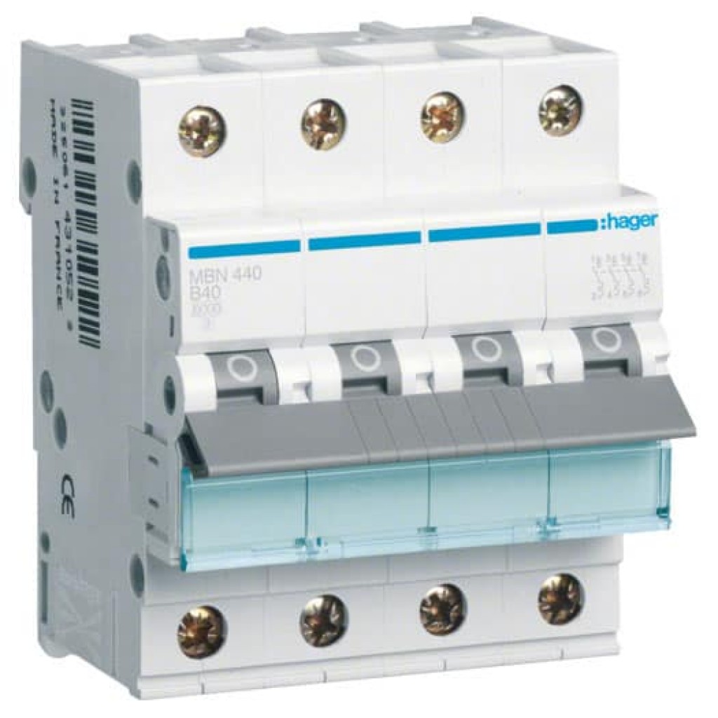 Hager MBN440 LS-Schalter 4 polig 6kA B-40A 4M