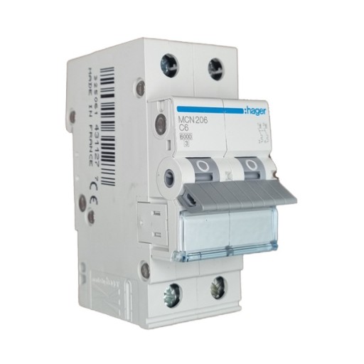 Hager MCN206 LS-Schalter 2 polig 6kA C-6A 2M