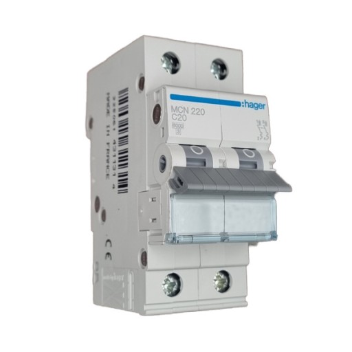 Hager MCN220 LS-Schalter 2 polig 6kA C-20A 2M