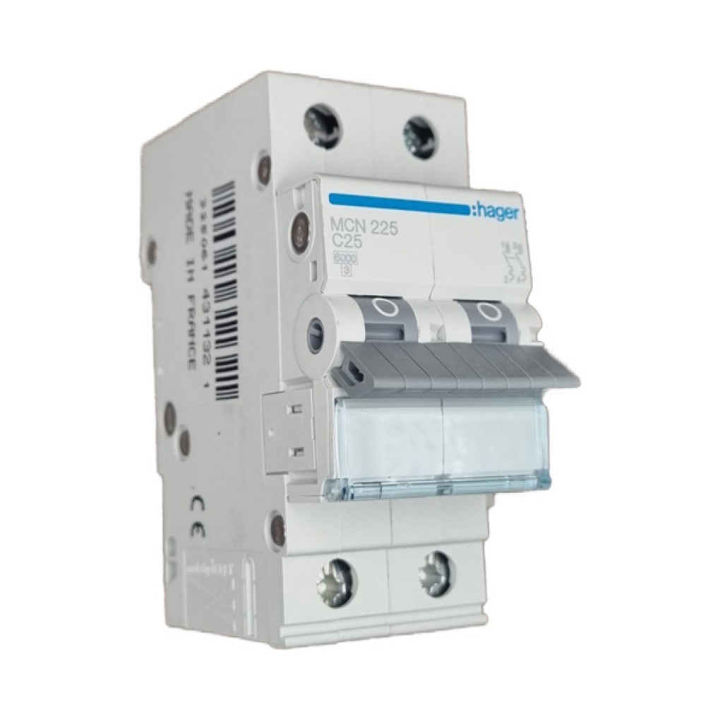 Hager MCN225 LS-Schalter 2 polig 6kA C-25A 2M