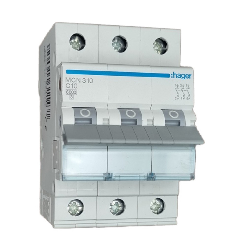 Hager MCN310 LS-Schalter 3 polig 6kA C-10A 3M 