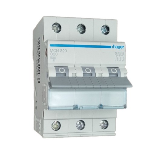 Hager MCN320 LS-Schalter 3 polig 6kA C-20A 3M 