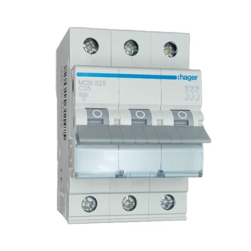 Hager MCN325 LS-Schalter 3 polig 6kA C-25A 3M 