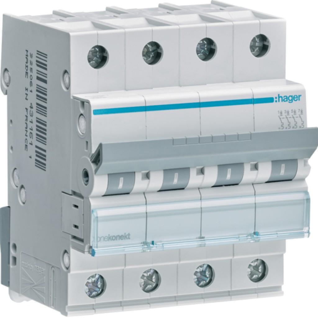Hager MCN440 LS-Schalter 4 polig 6kA C-40 4M 