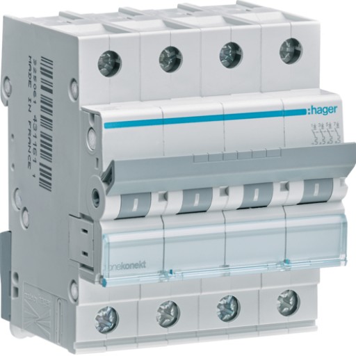MCB 4P 6kA C-40 4M MCN440 Hager