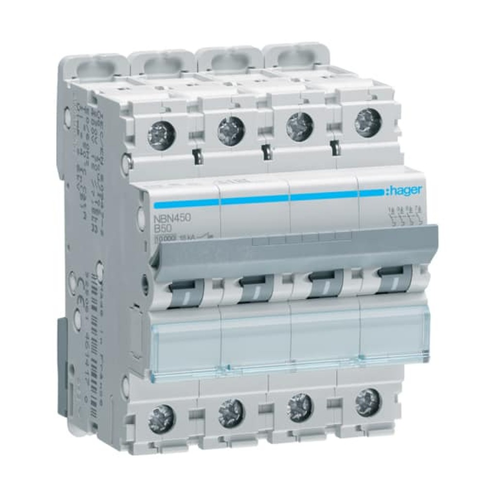 MCB 4P 10kA B-50A 4M NBN450 Hager